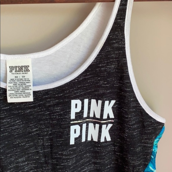 Victoria Secret Pink Floral Trim Tank Top SZ XS - Picture 3 of 5